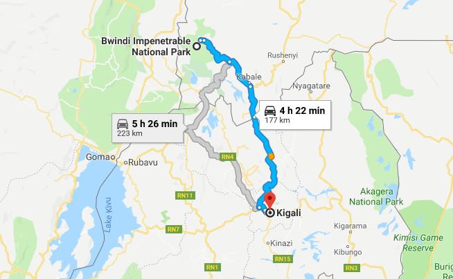 Driving from Kigali to Bwindi Forest Park