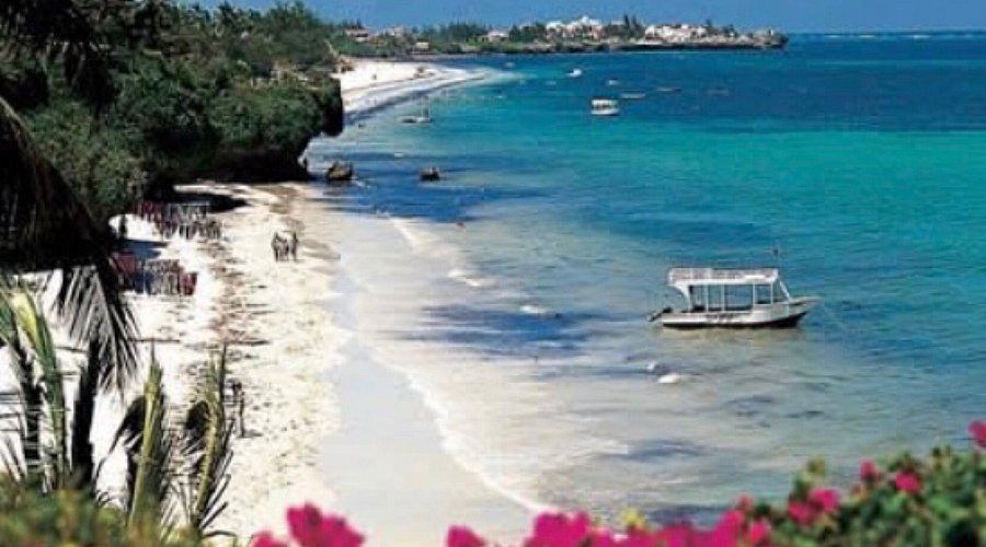 Diani Beach Kenya white sand and turquoise water