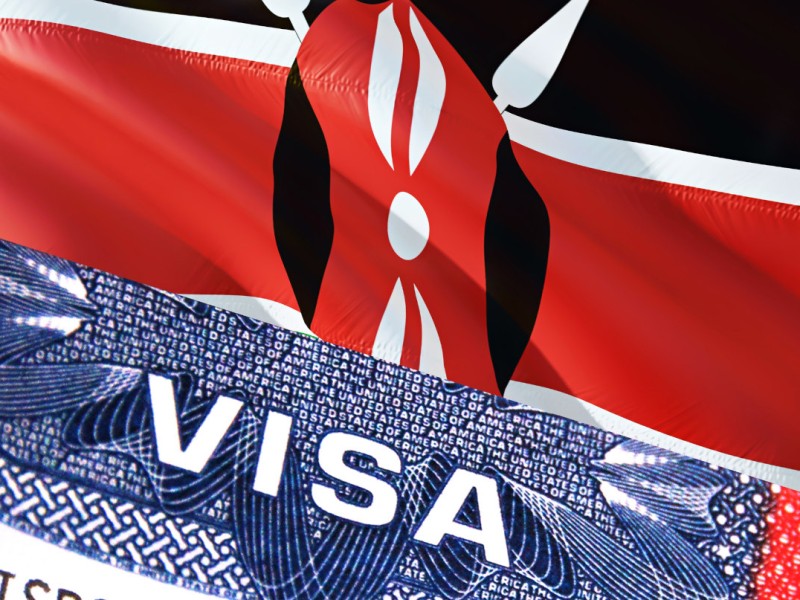 Kenya tourist visa 2027 Kenya flag visa stamp